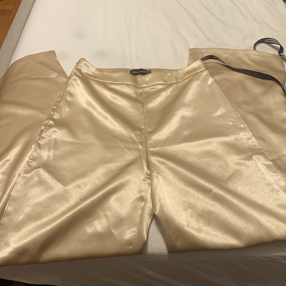 Champagne wide leg trouser